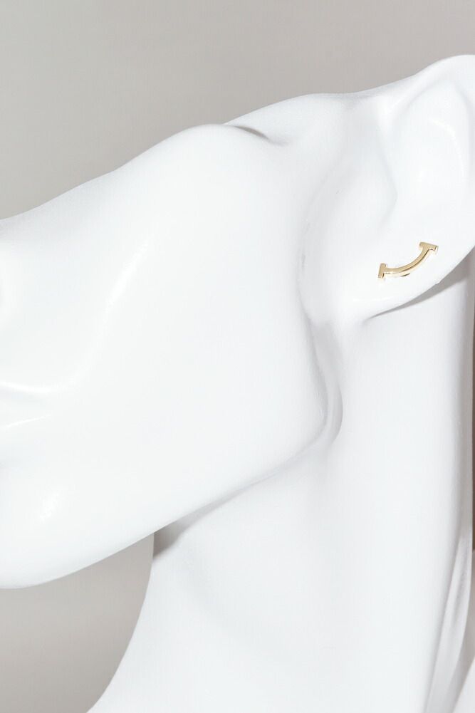 ティファニー ピアス K 18 YG Tスマイル