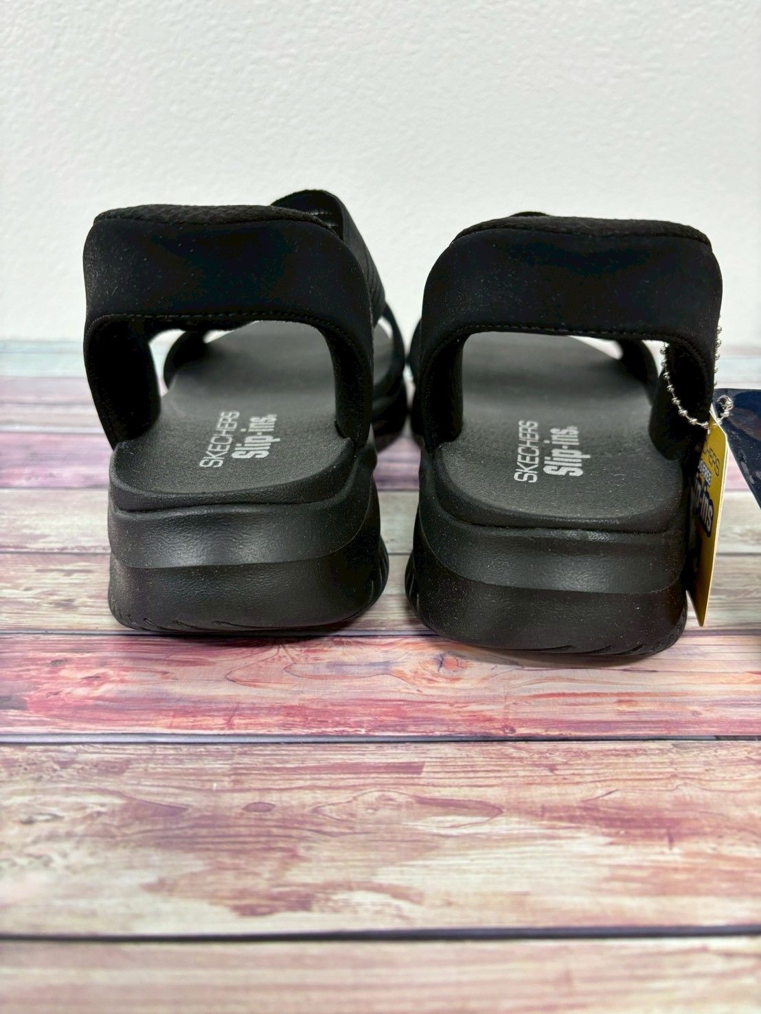 新品】SKECHERS スケッチャーズ サンダル Slip-ins 25cm ブラック