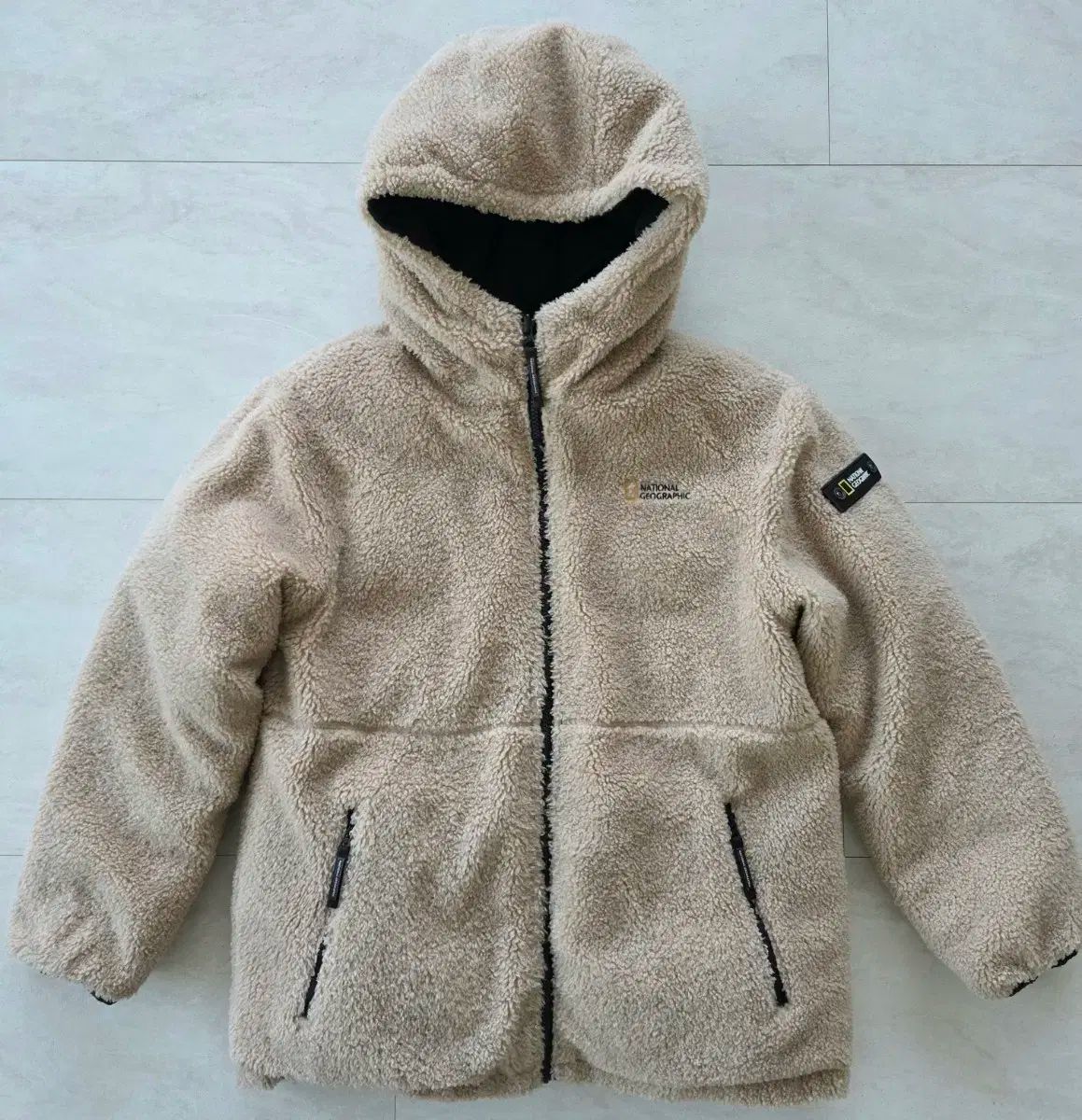 ナショナルジオグラフィック キッズ シープスキン ダウン リバーシブル ダックダウン ぬいぐるみ 80 160 15歳