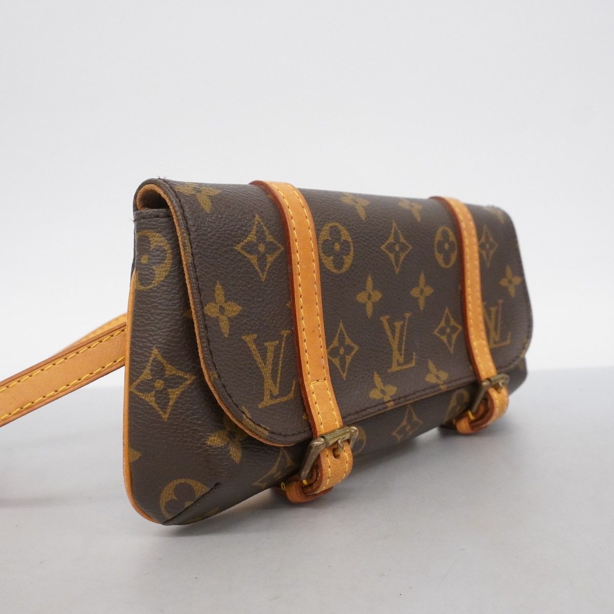 5oc1894 ルイヴィトン ウエストバッグ モノグラム ポシェットマレル M51159 ブラウン レディース