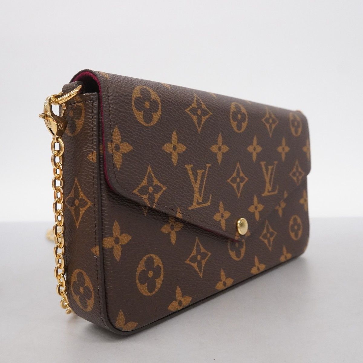 5 oc 1940-h ルイヴィトン ショルダーウォレット モノグラム ポシェットフェリシー M 81896 フューシャ レディース