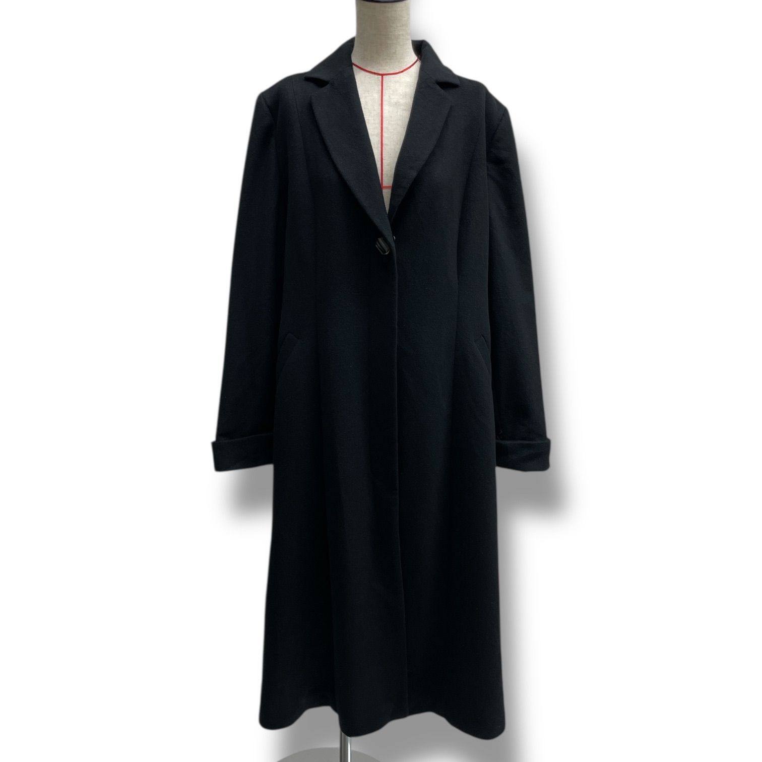 インヴァルナーレ カシミヤ ミンク コート アウター ロングコート フォックスファー欠損 ブラック 黒 サイズ13 AR レディース 秋 冬 ゴーゴー古着マルイファミリー 9 No.204