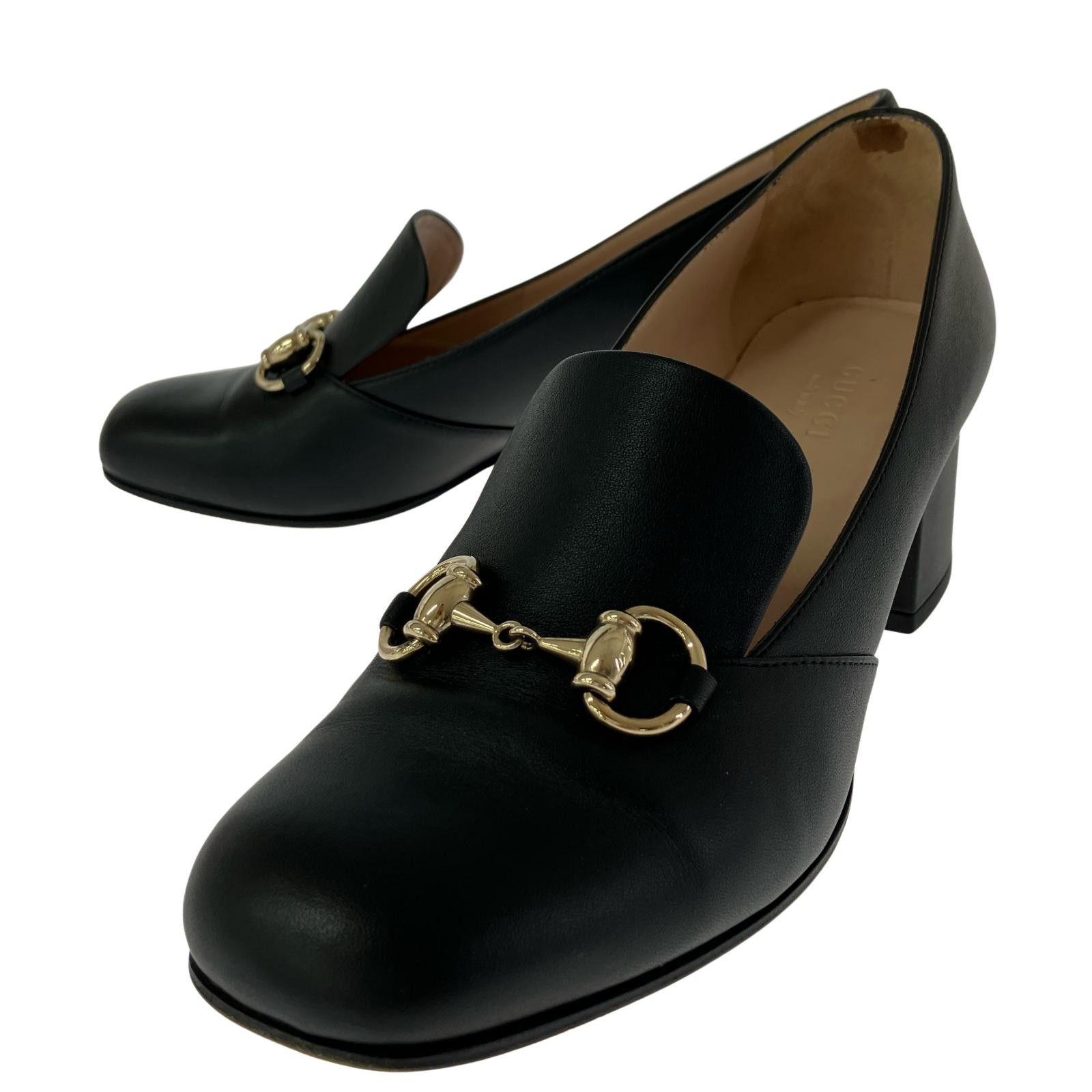 GUCCI グッチ 466701 ホースビット チャンキーヒールパンプス size36 1