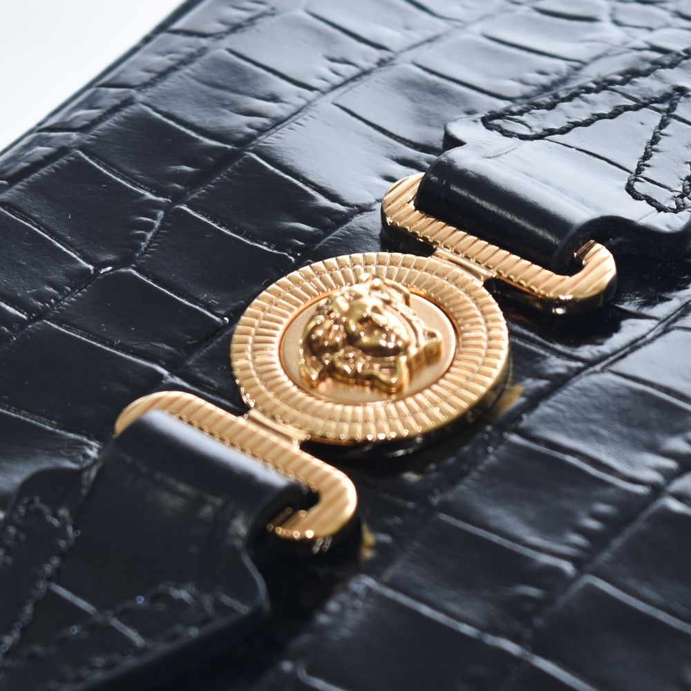 ヴェルサーチ ショルダーバッグ メンズ クロコ ビギー VERSACE 1000721