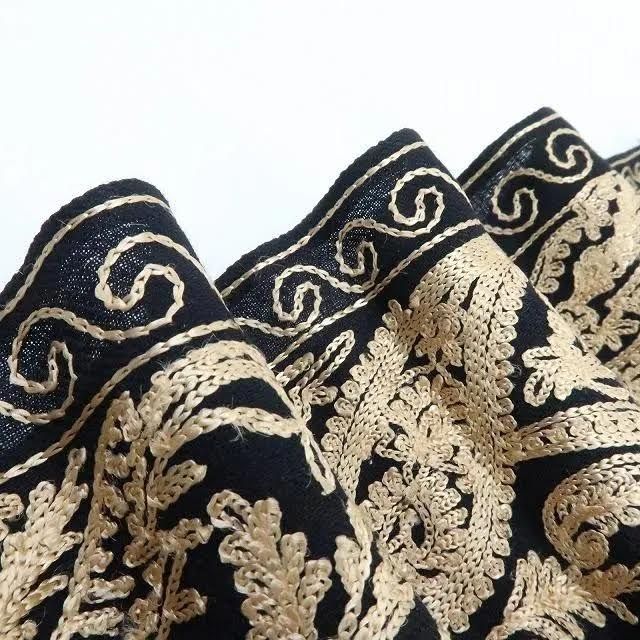 百華 ➁ 刺繍 更紗 カシミール ショール 着物