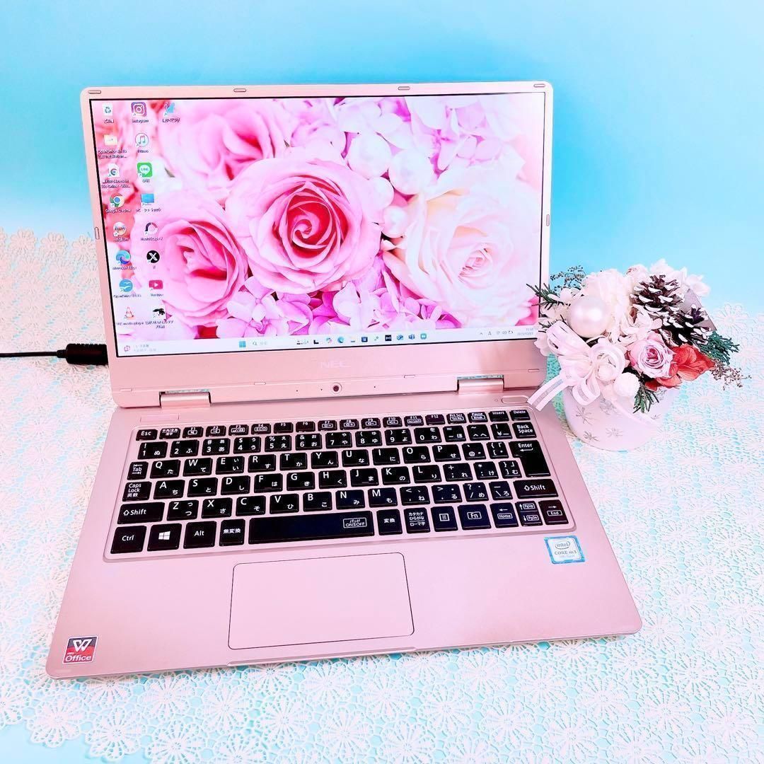 かわいいピンク✨️小型軽量/Win11/NEC/SSD/カメラ付きノートパソコン 小型軽量❣️売り切れ続出可愛いピンク✨️薄型ノートパソコン