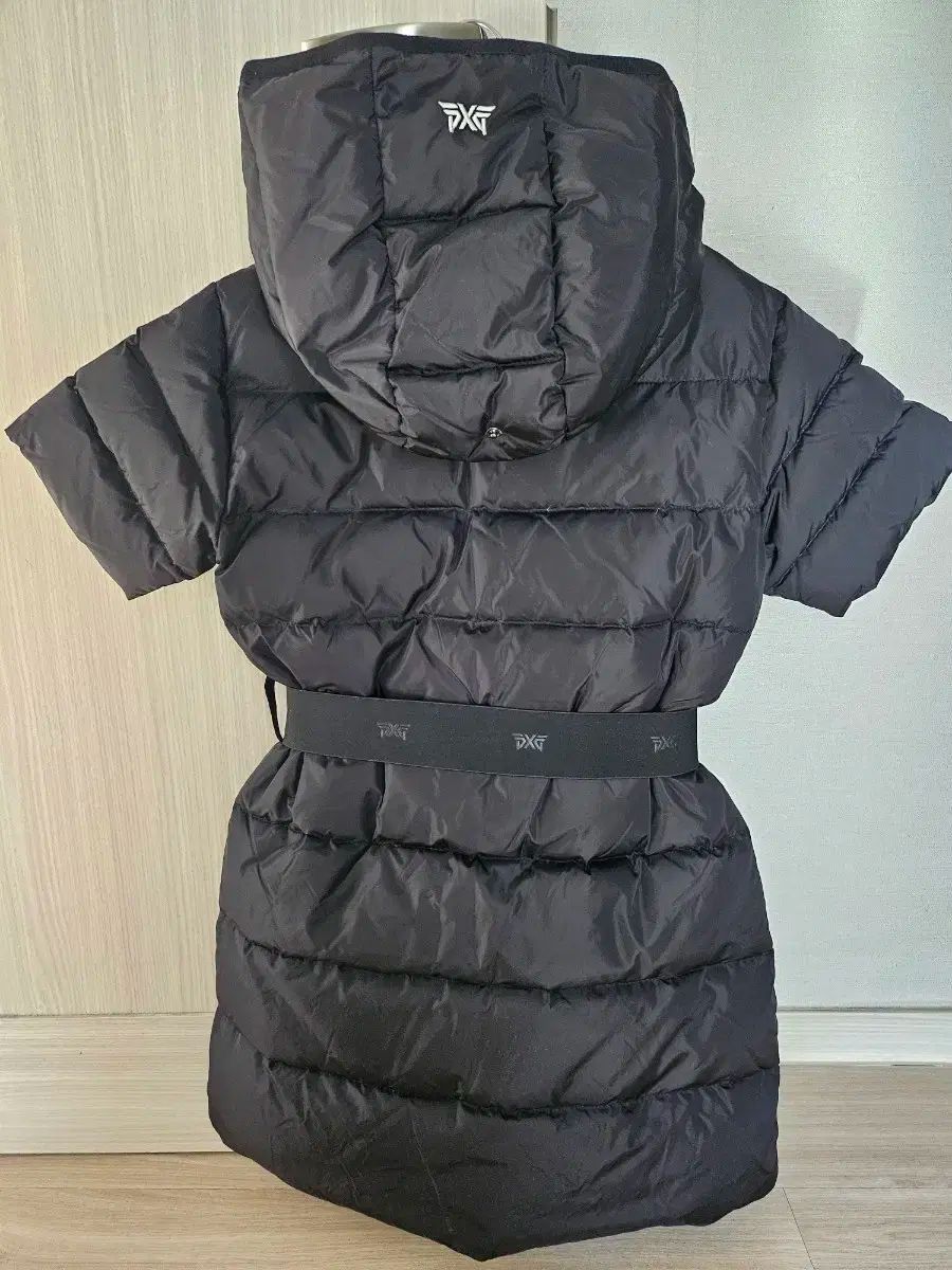 PXG レディース ベルト付き 半袖 ダウン ブラック