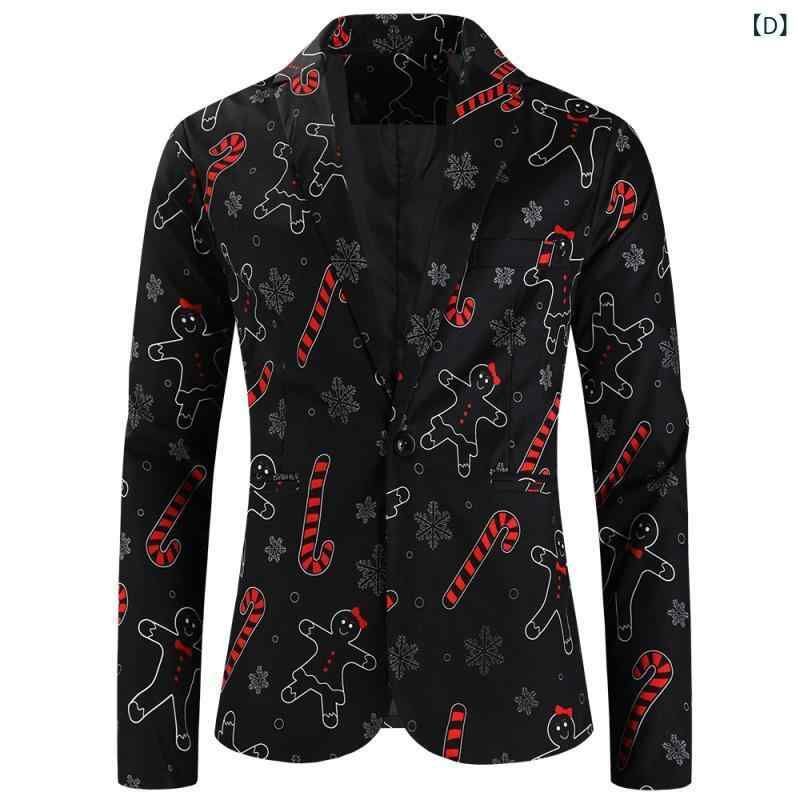 スーツ メンズ クリスマス 3Dプリント柄 フォーマル カジュアル スリムフィット ポリエステル混紡 オールシーズン M L XL 2L 3L 4L WWW_OPDRERGINERDOGAN_COM