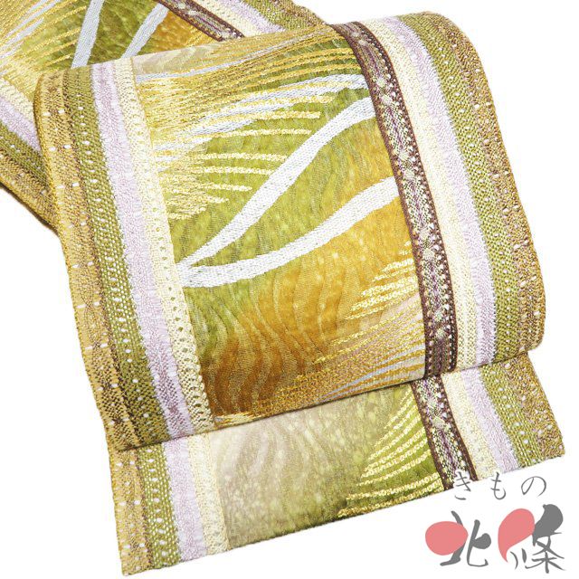 袋帯 正絹 フォーマル 仕立て上がり 六通 組帯 組織 箔糸 マルチ 多色 金銀 きもの北條 A 1296 13