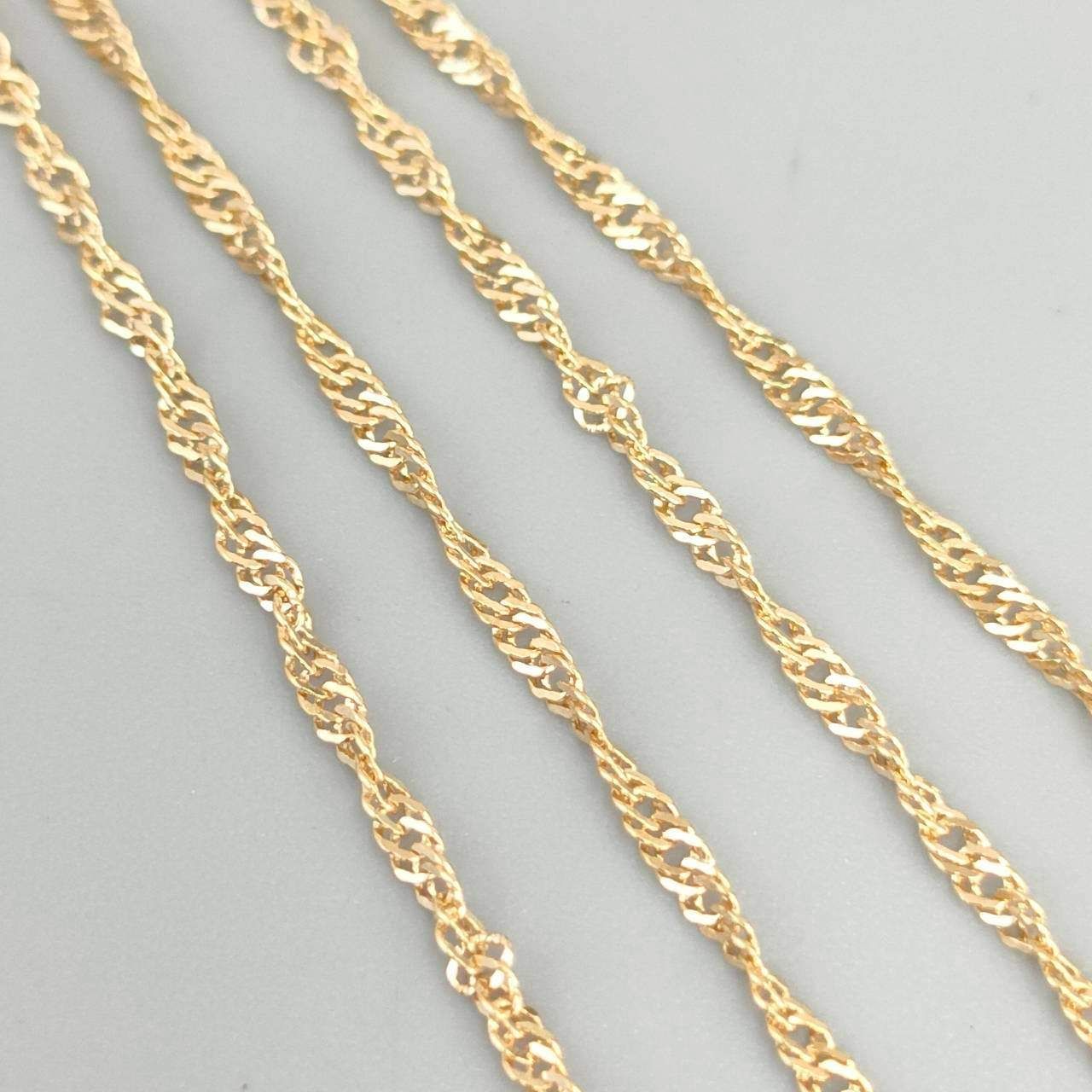 18金 K18 ジュエリーマキ スクリューネックレス レディース 1.87g 40