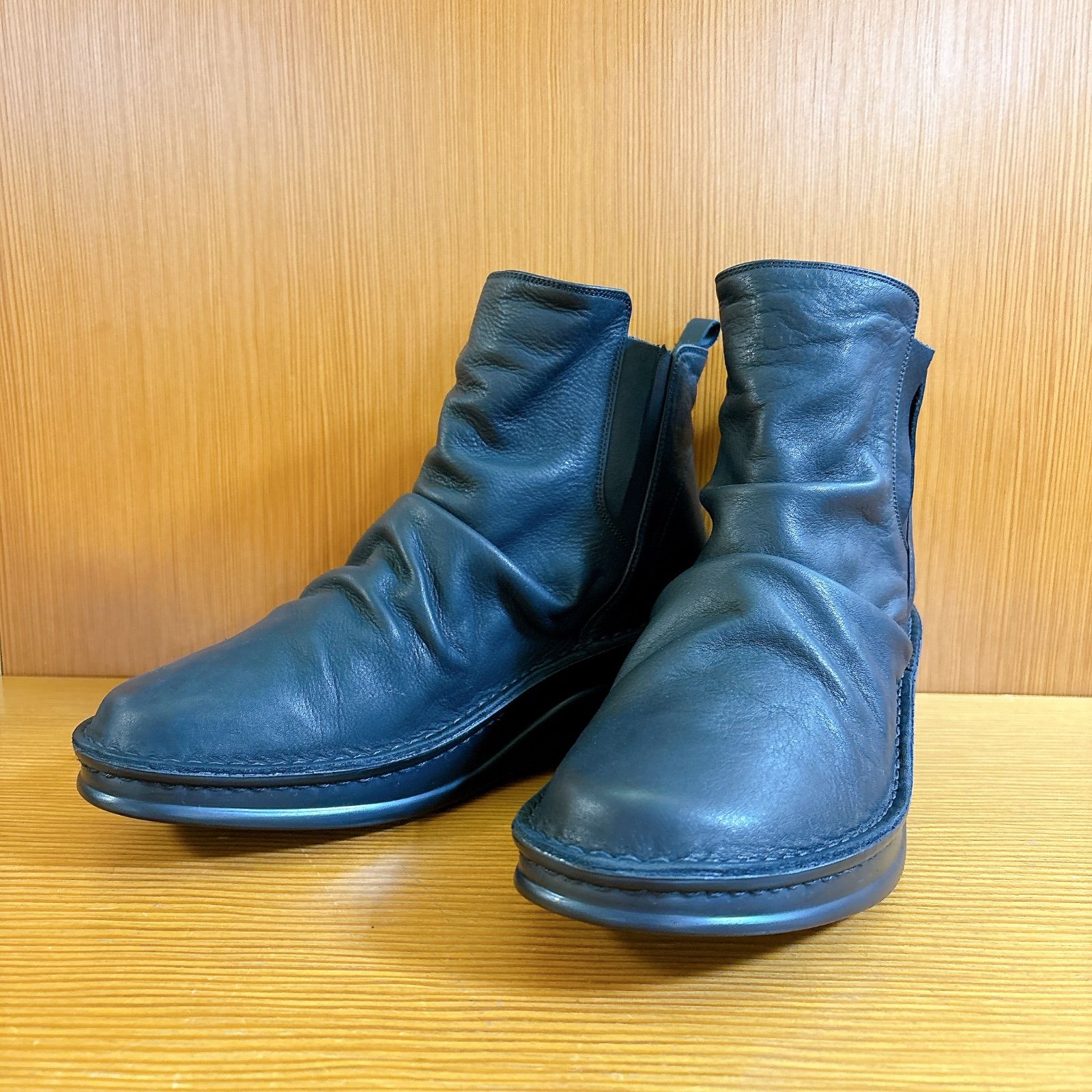 おしゃれ 本革 ブーツ サイドゴア 暖かい 足快適 外反母趾 インコルジェ A-OK エーオーケー ブラック 高品質