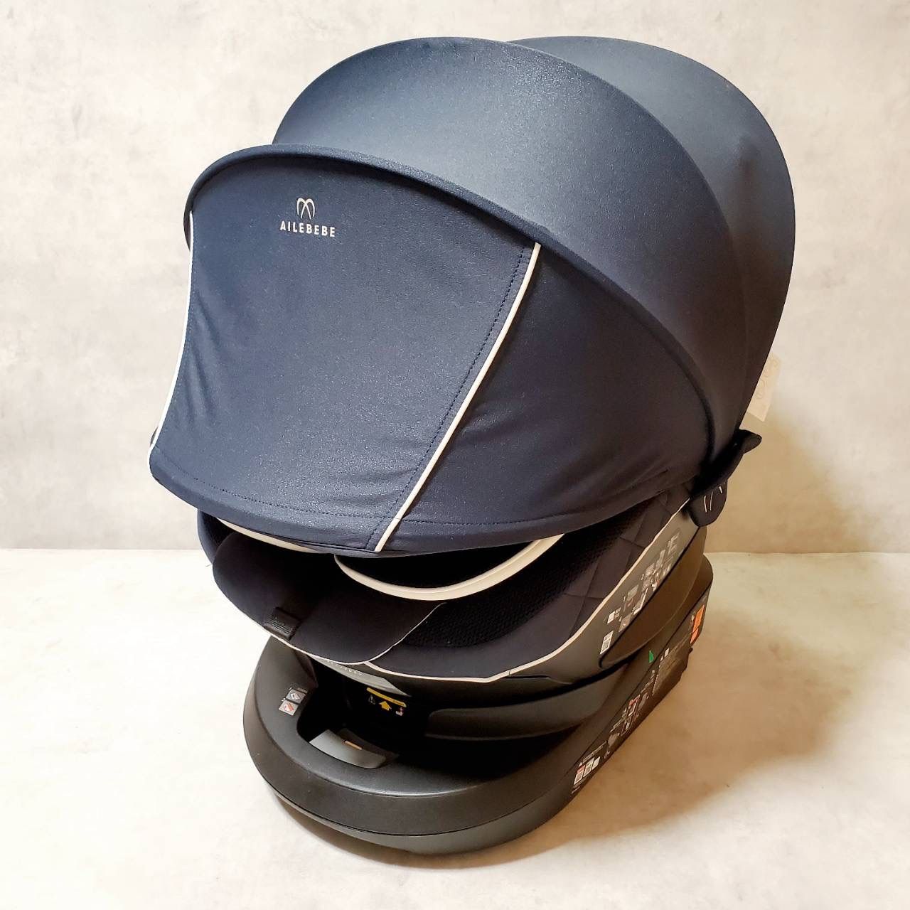 エールベベ クルット6 i グランス グランネイビー 洗濯済み 清潔 チャイルドシート 新生児から4歳頃まで BF 952