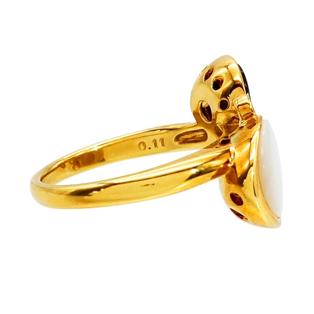 タサキ TASAKI リング 指輪 ダイヤモンド 0.11ct 約13号 K18YG 6.8g