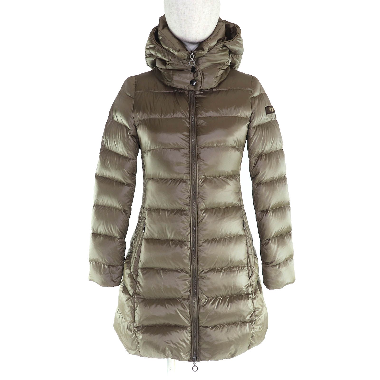 TATRAS タトラス LTA16A4425 BABILA バビラ フード ロゴワッペン付 ZIP UP ダウンジャケット ダウンコート ブラウン系 01 ハンガー付き レディース