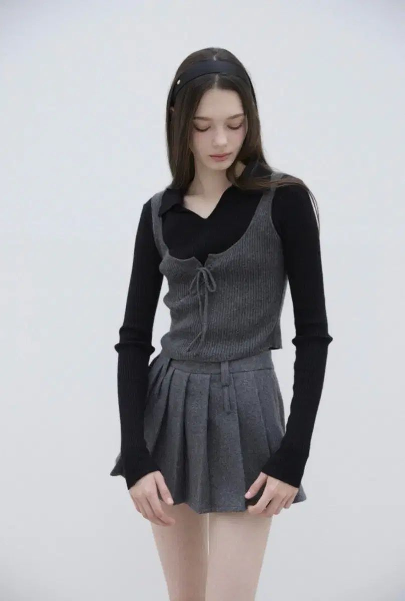 ラベルルブラン ウール グレー スカート S