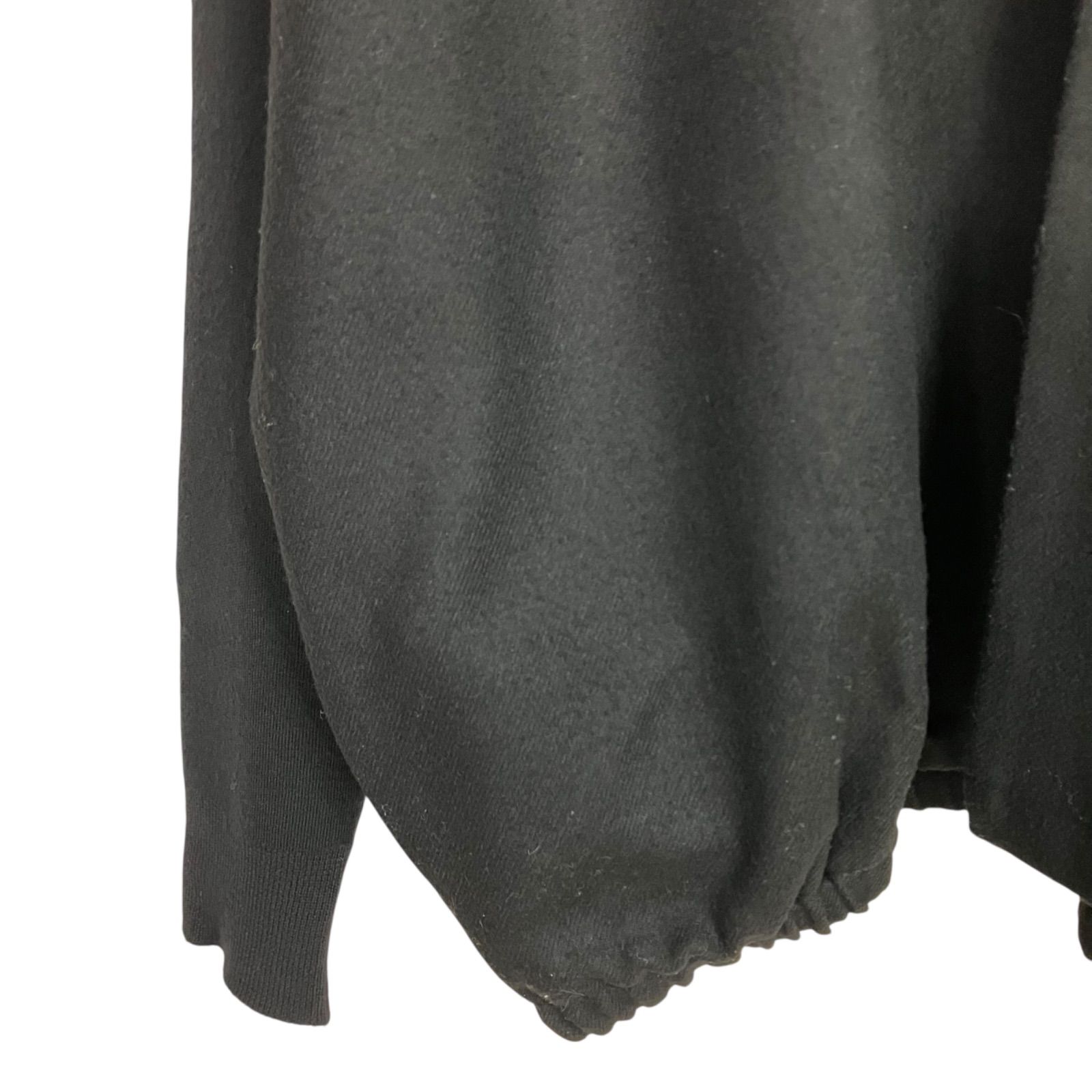 BEARDSLEY ウール 袖ニットブルゾン F ブラック 黒 ビアズリー