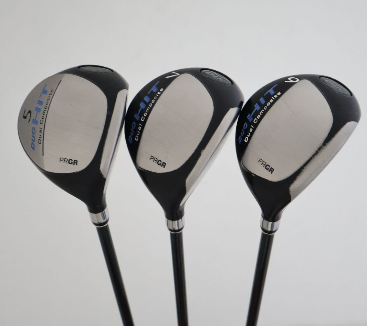 5W＆7W＆9W 3本セット PRGR プロギア DUO HIT フェアウェイウッド オリジナルカーボン M-40 SR 83085