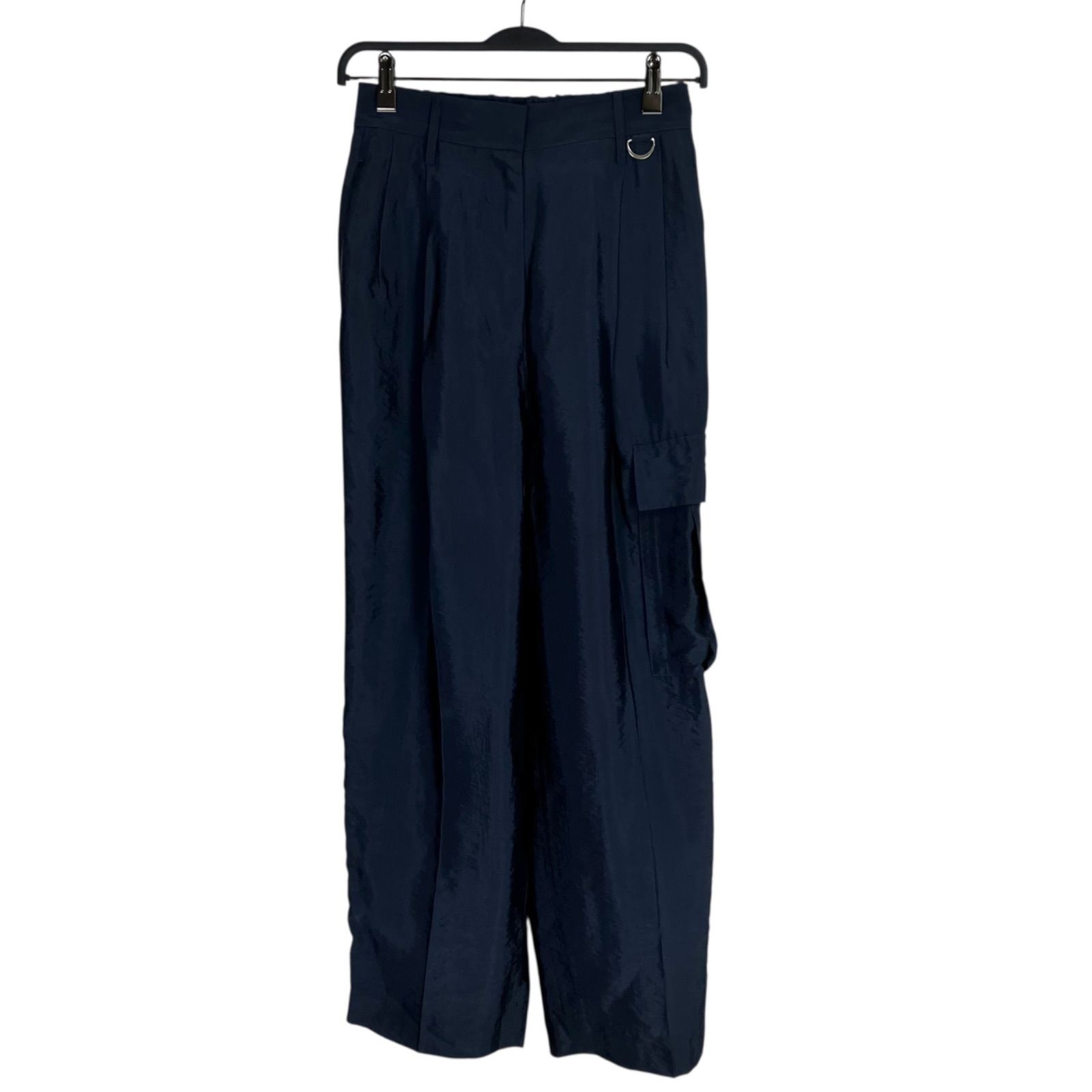Conte サテンカーゴパンツ 36 ネイビー 紺 コンテ 8514-199-0019