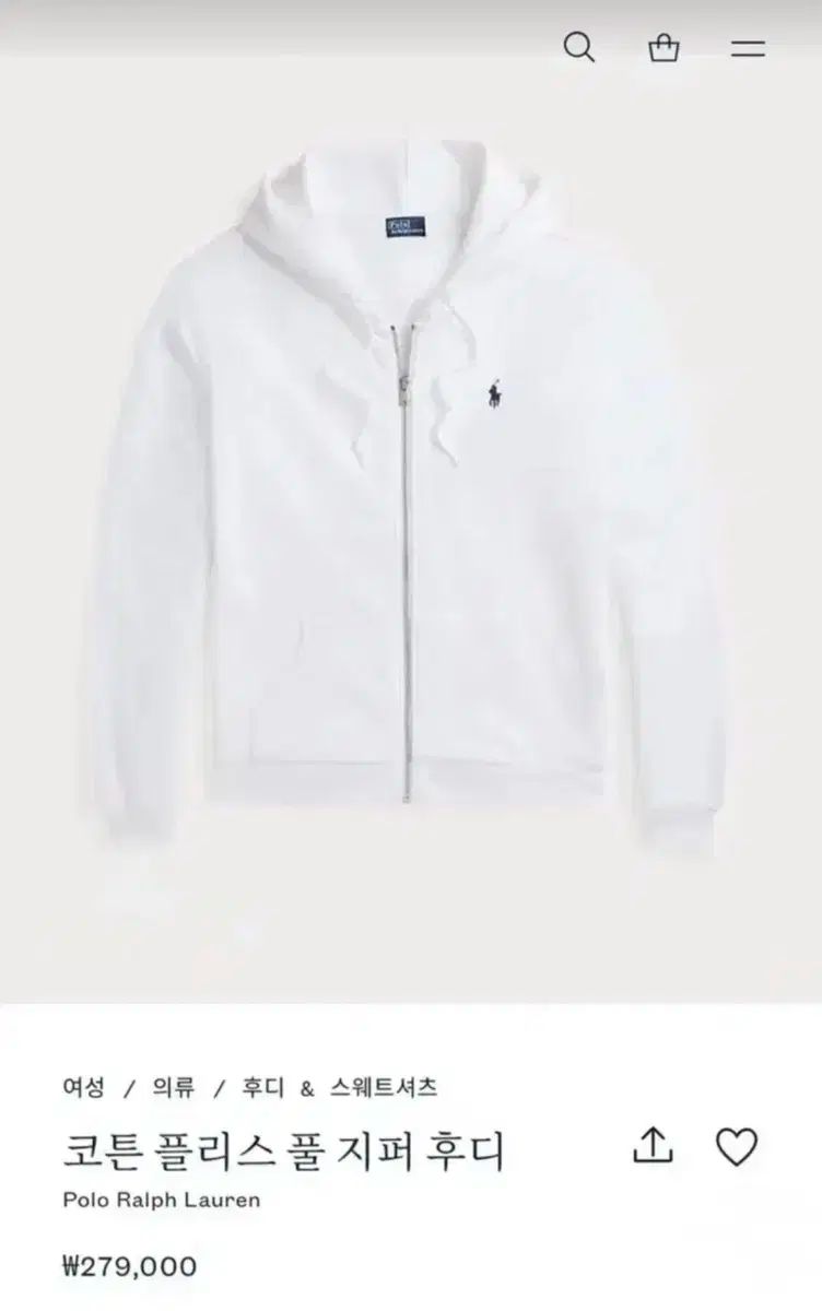 ポロラルフローレン ジップアップフーディー
