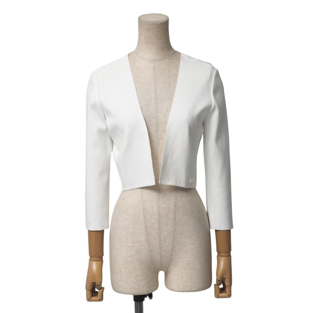 ■美品■FOXEY BOUTIQUE フォクシー ブティック ニット サイズ38 ボレロ ショート クロップド ボタンレス カーディガン 長袖 ブランド古着【】20251114/RA6609