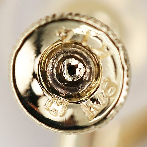 ミキモト イヤリング K 18イエローゴールド 14イエローゴールド 雷紋 渦巻 ぐるぐる 地金のみ 石なし 揺れる 宝正 903381