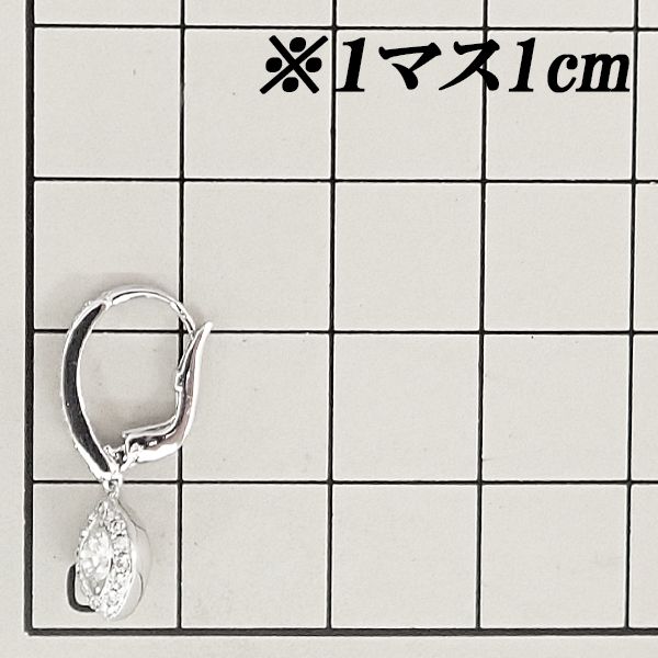 ダイヤモンド ピアス K 18ホワイトゴールド フレンチフック 揺れる 宝正 903389