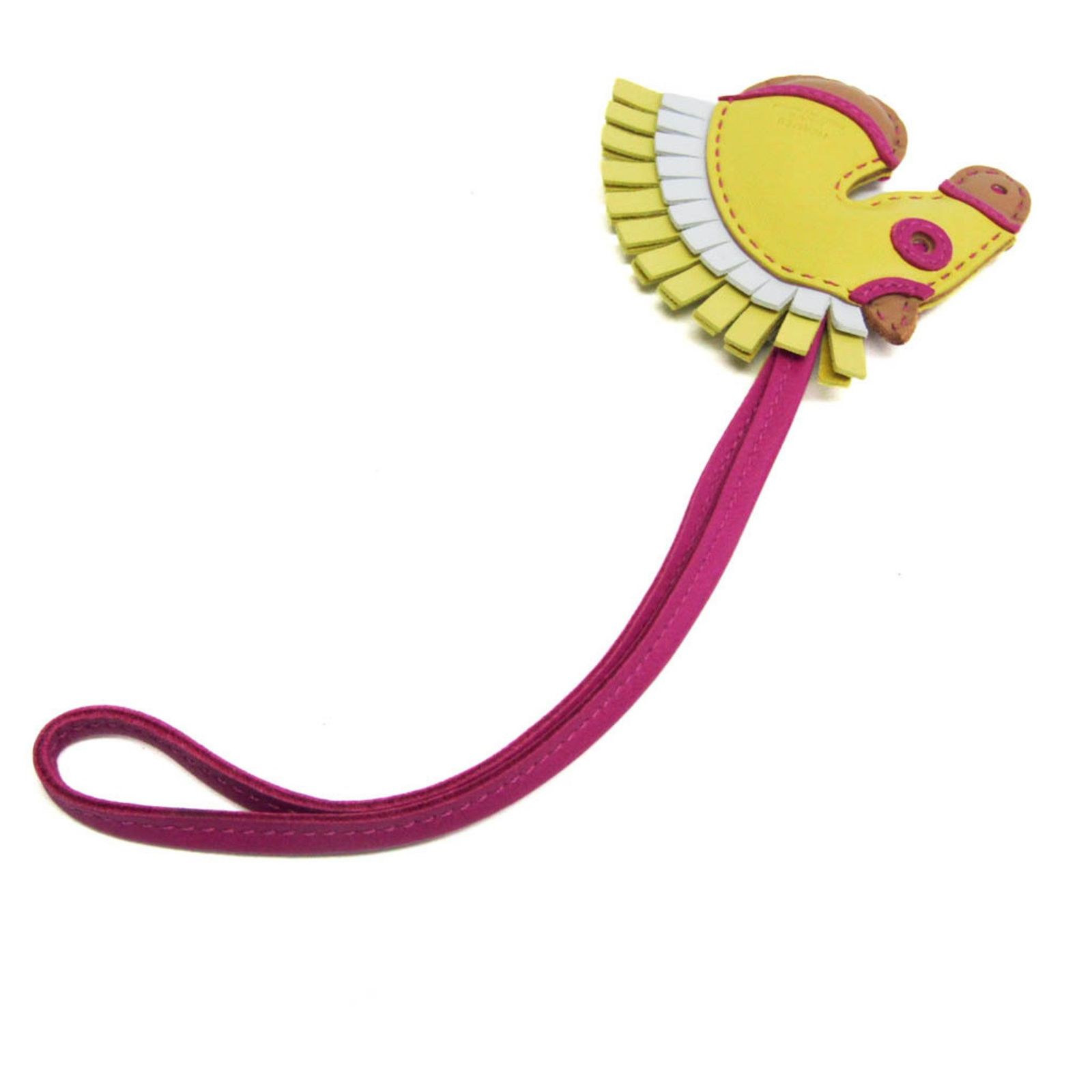 エルメス Hermes アニョーミロ バッグチャーム パープル イエロー ジージーカマイユ