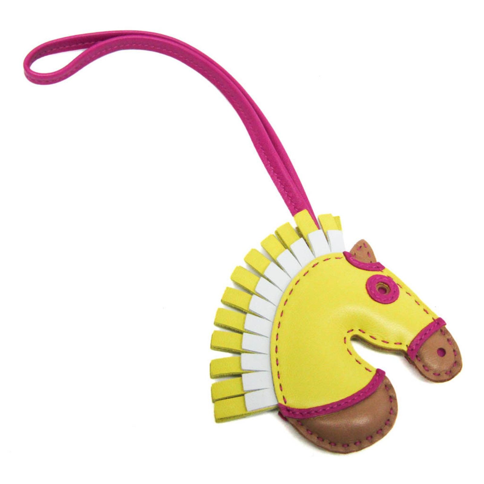 エルメス Hermes アニョーミロ バッグチャーム パープル イエロー ジージーカマイユ