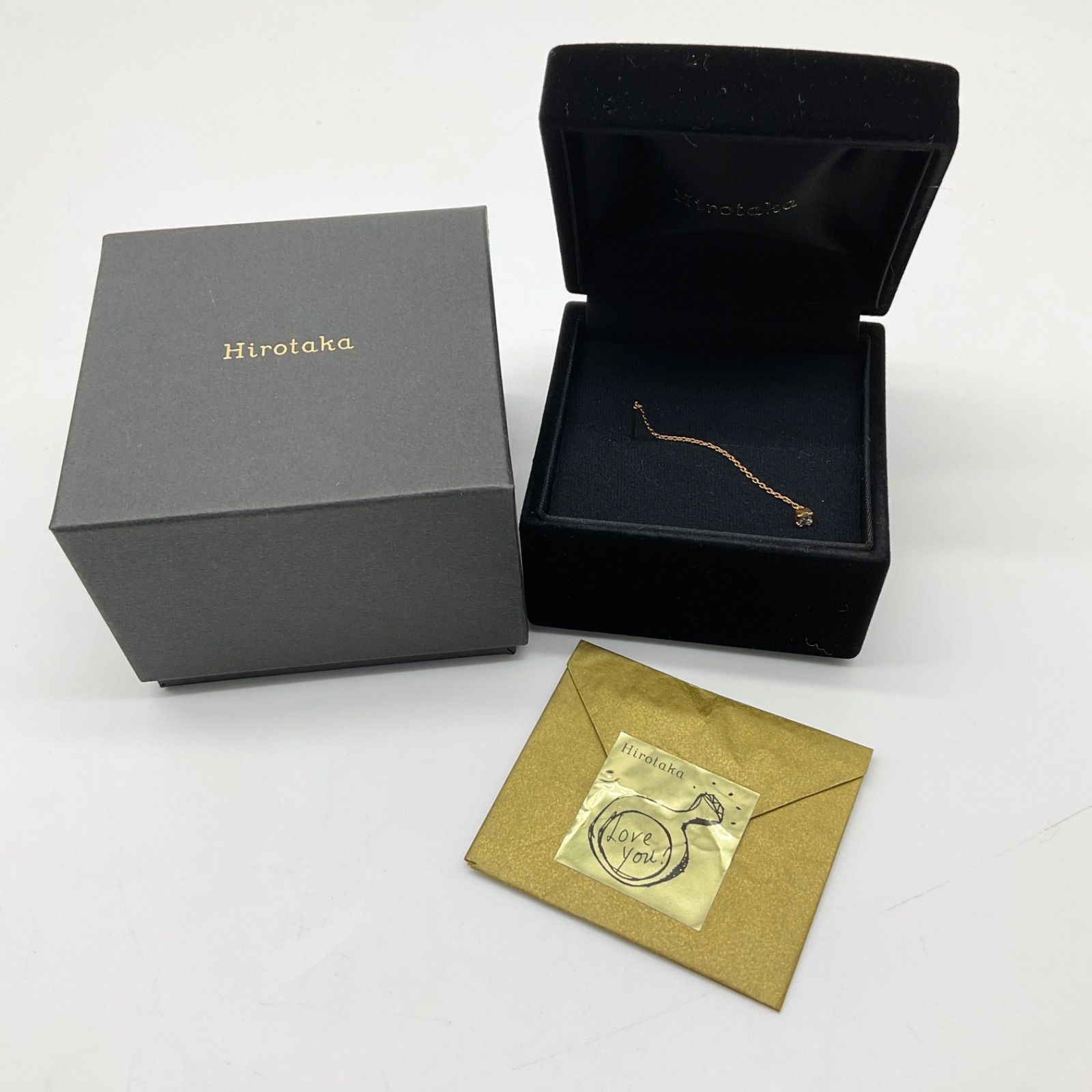 Hirotaka ヒロタカ ダイヤモンド チェーンピアス 片耳用 シングル K18YG×ダイヤモンド0.09ct 表参道 イエローゴールド 両耳用 Aランク 5_369