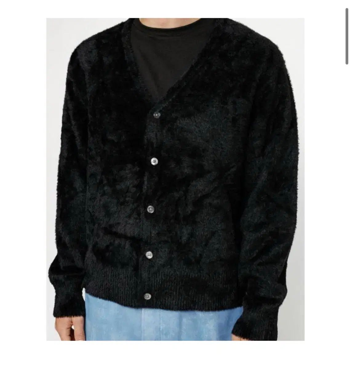 STUSSY シャギーカーディガン ブラック ユニセックス