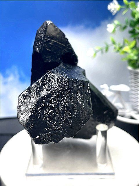 AAA級【魔除け】◇天然モリオン(黒水晶）クラスターB88C6/137C21A