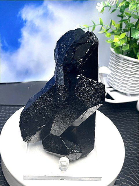 AAA級【魔除け】◆天然モリオン(黒水晶）クラスターB85C6/164C16A AAA級【魔除け】◇天然モリオン(黒水晶）クラスターB85C6/164C16A