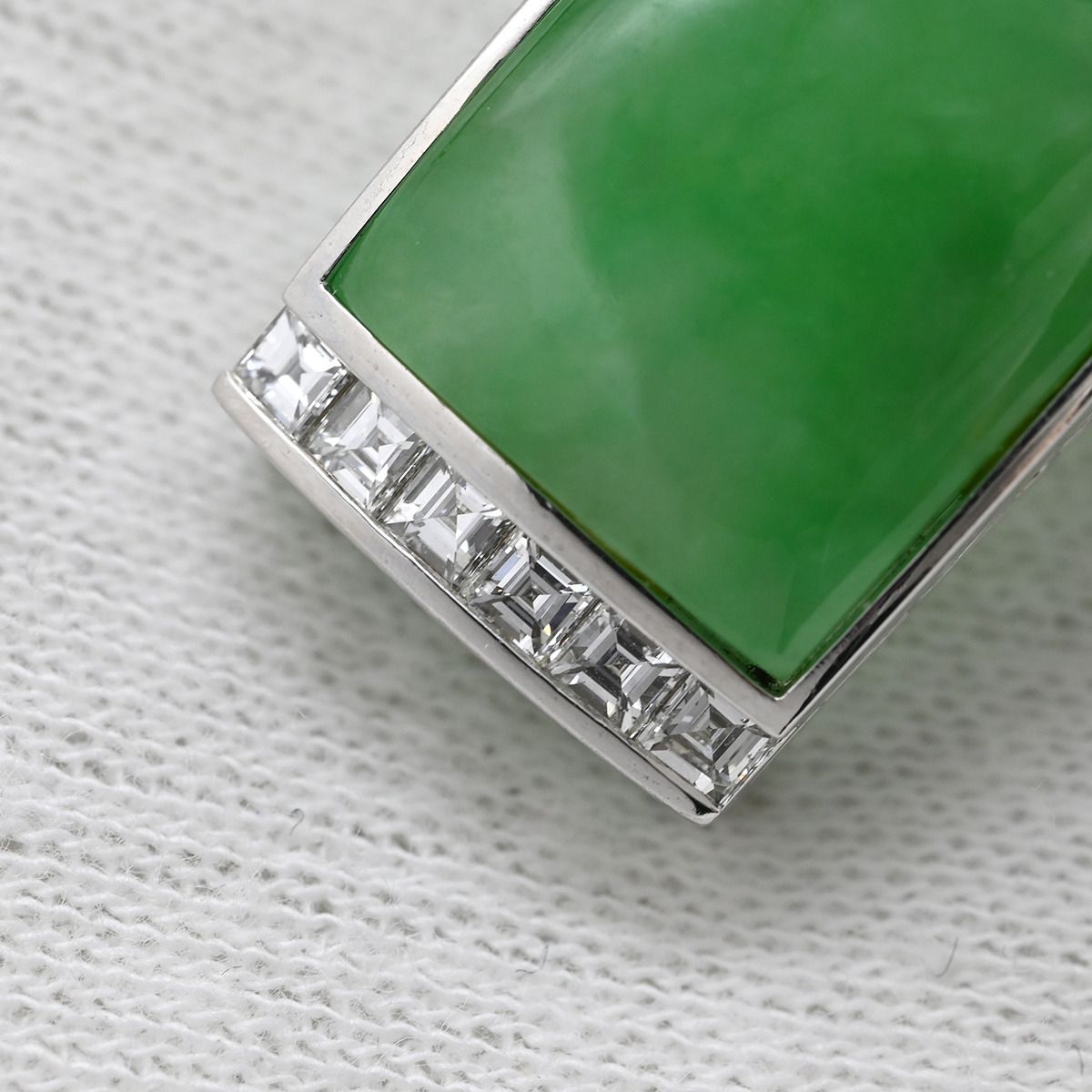  帯どめ 帯留め 翡翠 Pt 900 ヒスイ ダイヤモンド ホワイトゴールド 緑 ひすい グリーン ダイヤ プラチナム その他 アクセサリー