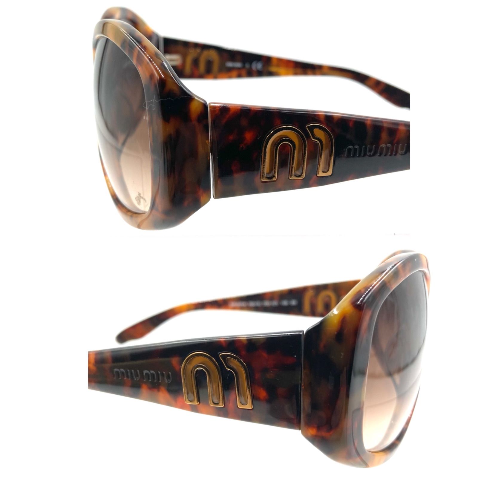 miu miu ミュウミュウ SMU07IA サングラス 55□15 135 べっ甲柄