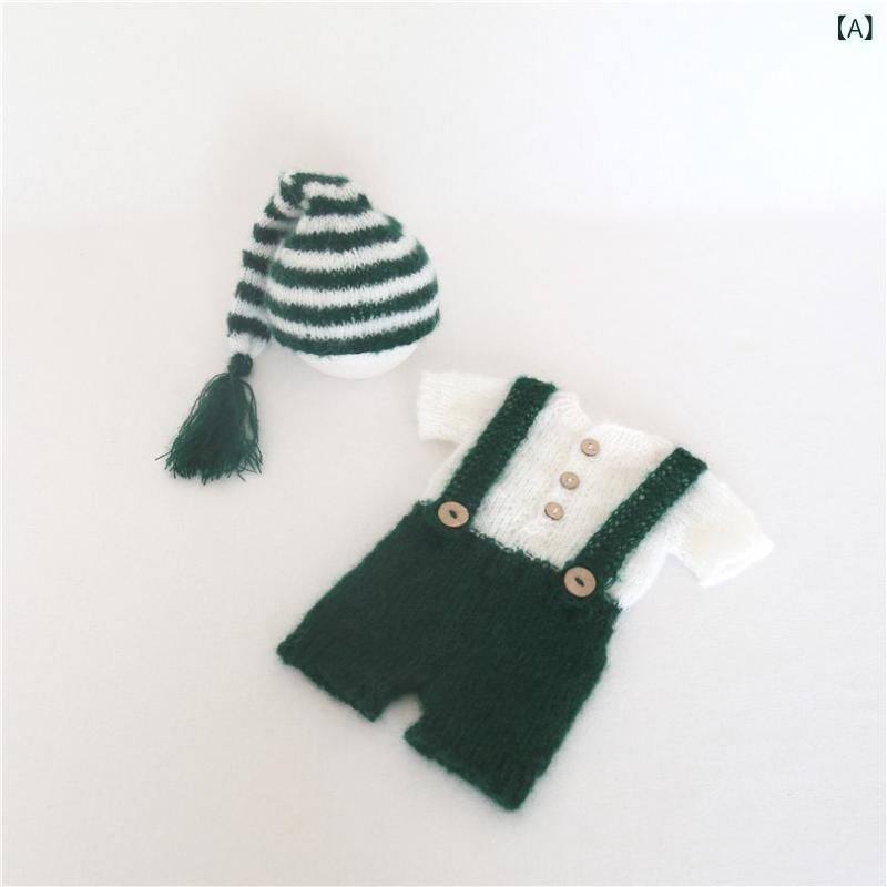 ベビー服 クリスマス帽子 ロンパース 新生児 記念撮影 スタジオ衣装 幼児 写真撮影用 純綿 高品質