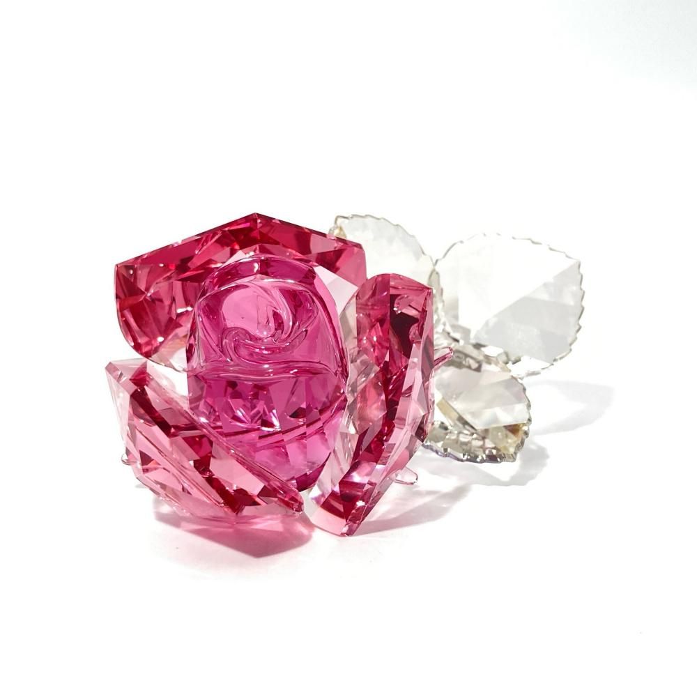 ＊スワロフスキー　Swarovski　クリスタル　オブジェ　ピンクローズ＊ スワロフスキー SWAROVSKI ブロッサミング ローズ Light Rose オブジェ