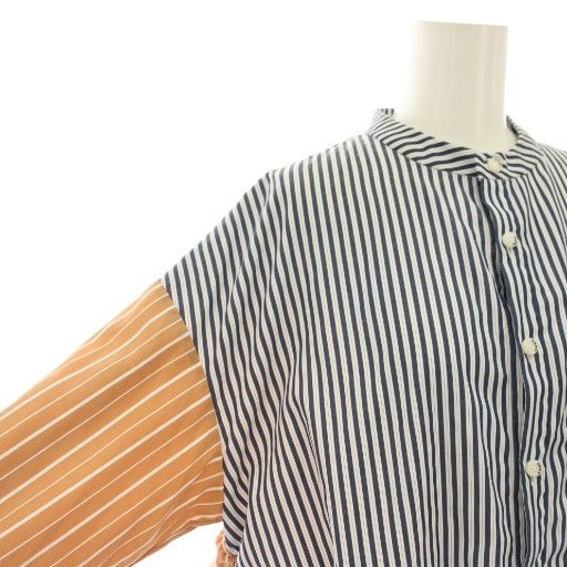 OMMO ダブルカーブスリーブシャツ　ストライプ 綿ストライプ シャツ HPーB005ー05 | COMME des GARCONS HOMME