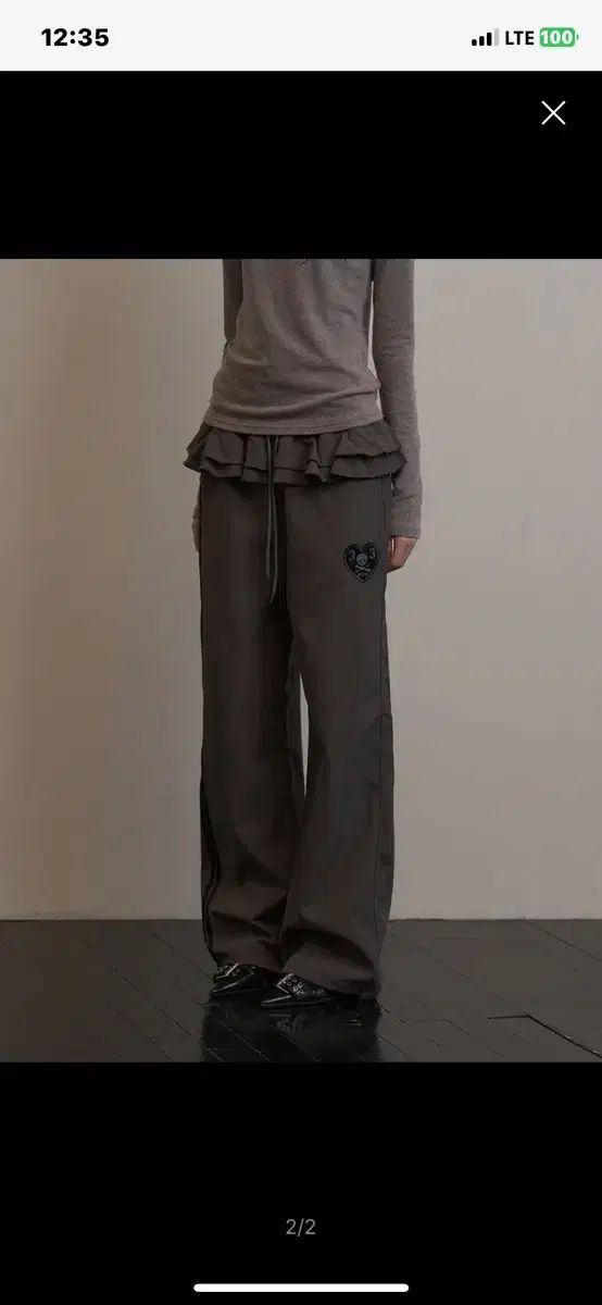 setupexe フリルスポーティパンツ KHAKI