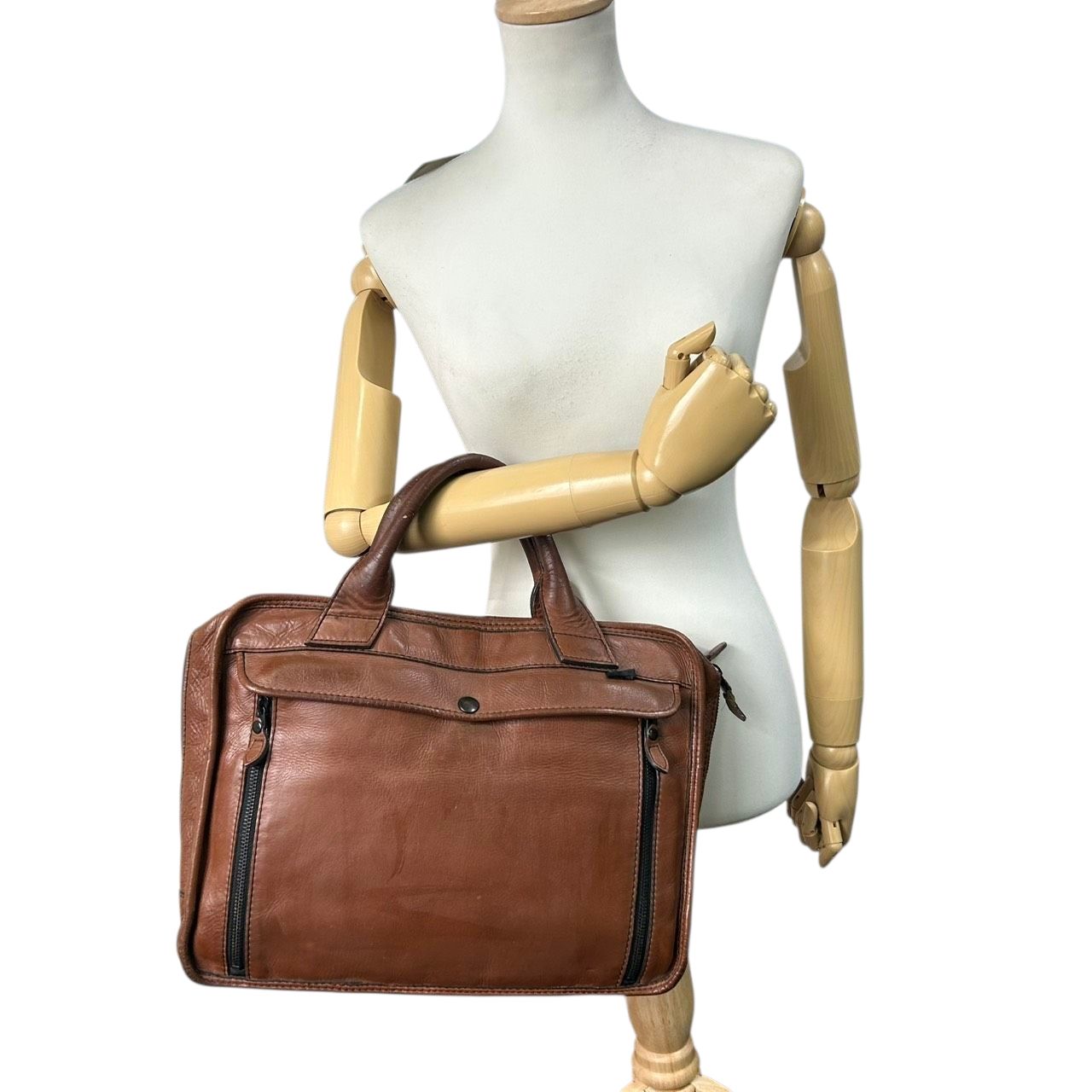 PORTER ブラウンレザーブリーフケース ポーター PORTER 吉田カバン ビジネスバッグ ブリーフケース