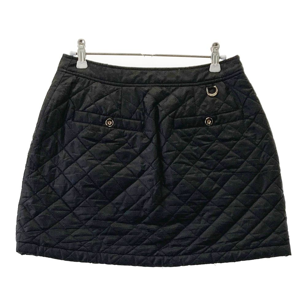 サイズ：M JUN&ROPE ジュン アンド ロペ 蓄熱 中綿スカート ブラック系