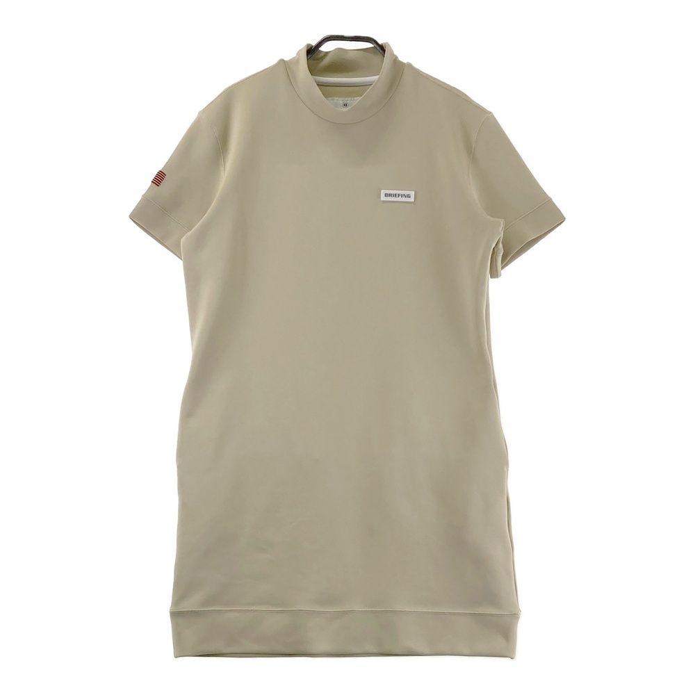 サイズ S BRIEFING GOLF ブリーフィング モデル 3Dロゴ ハイネック 半袖ワンピース ベージュ系 240101561308 ゴルフウェア レディース ストスト