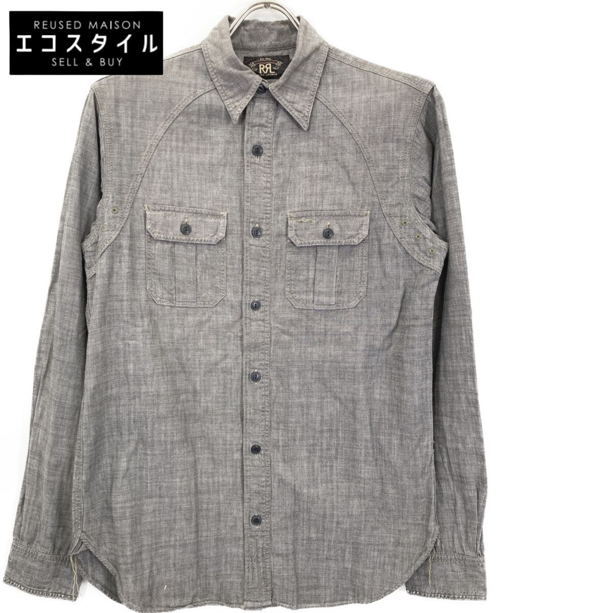RRL ダブルアールエル グレー系 コットン ワークシャツ XS