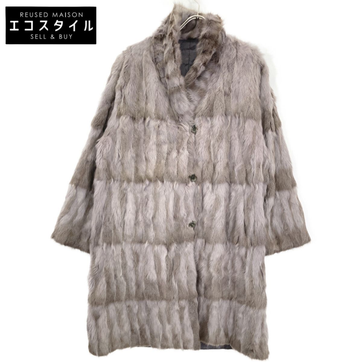 WAKO 和光 チンチラ リス×シルク リバーシブル ロングコート 表記なし