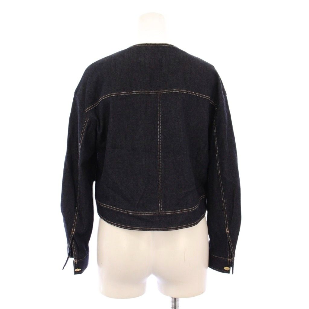 アナイ ANAYI ノーカラージャケット デニム アウター ショート丈