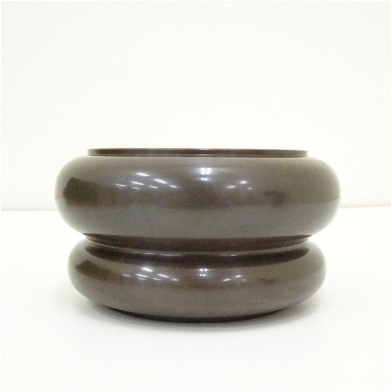 唐銅風炉師 黒瀬宗康造 砂張銅瓢箪建水（共箱） 茶道具 茶道 おしゃれ