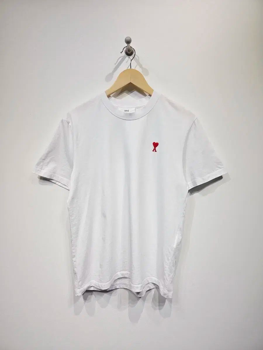 アミ レディース スモール ハート コットン Tシャツ_M