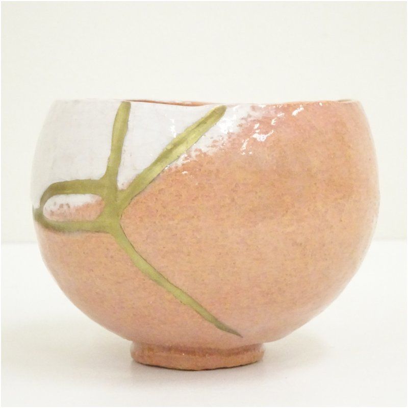 佐々木昭楽造 光悦雪峰写赤楽茶碗（共箱） 茶道 抹茶 おしゃれ 抹茶