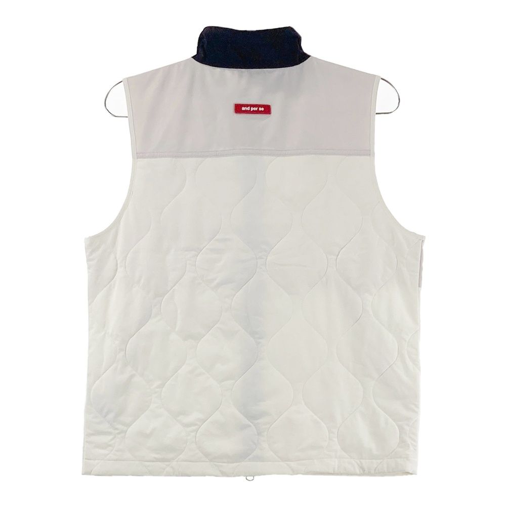 サイズ M AND PER SE アンパスィ モデル 中綿ベスト ホワイト系 ゴルフウェア レディース ストスト