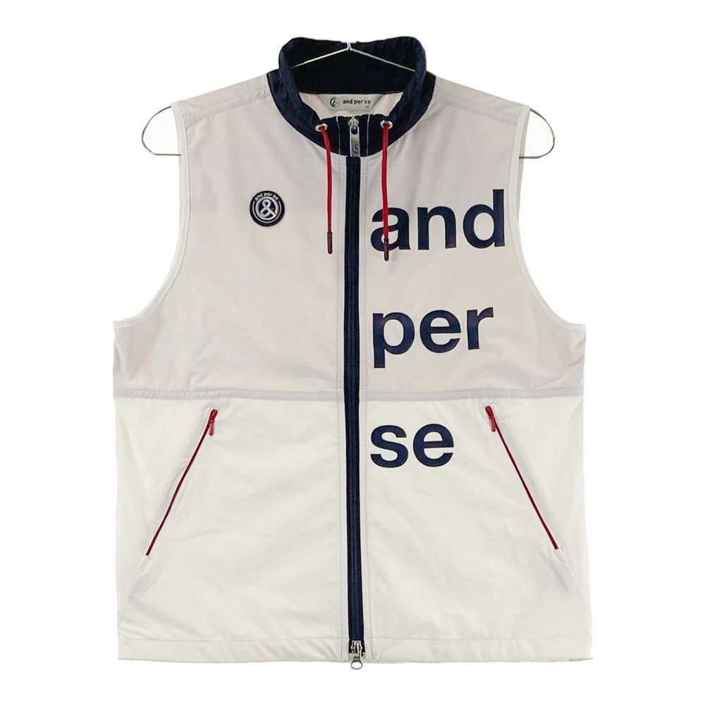 サイズ M AND PER SE アンパスィ モデル 中綿ベスト ホワイト系 240101561392 ゴルフウェア レディース ストスト