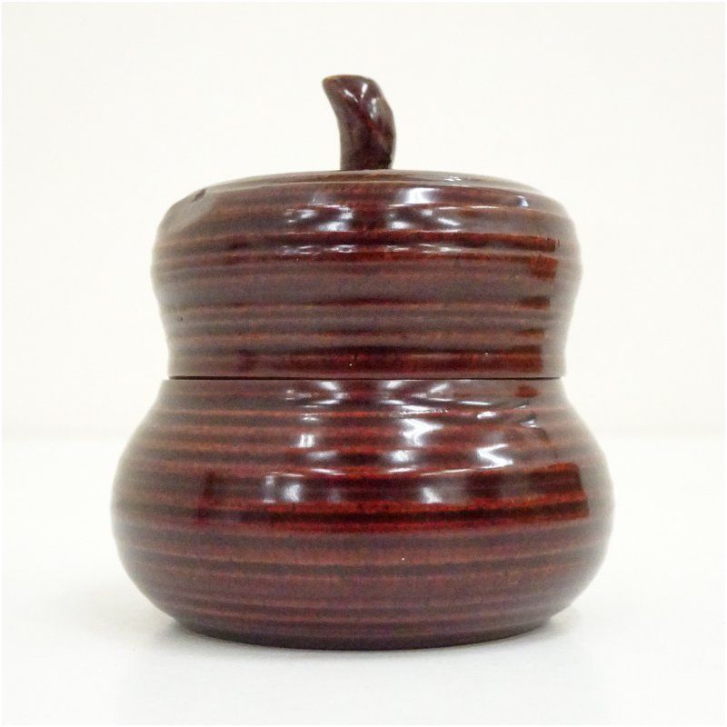 美術品・アンティーク・コレクション 上杉満樹造 瓢形竹香合（共箱